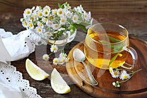 Herbal tea with mint and camomile