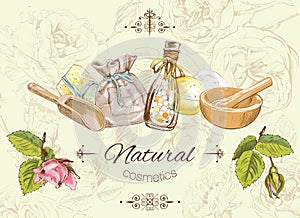 Herbal vintage banner