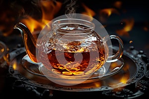 Herbata a drink obtained by brewing, boiling or infusing prepared tea leaves beloved beverage black green warm hot