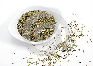 HERBE DE PROVENCE OR PROVENCAL HERBS AGAINST WHITE BACKGROUND