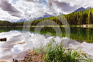 Herbert Lake in The Rockies Alberta, Canada