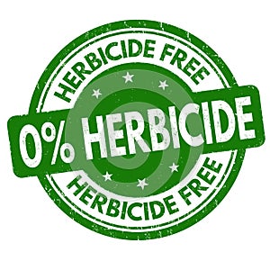 Herbicide free sign or stamp