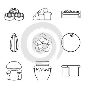 Herbivore icons set, simple style