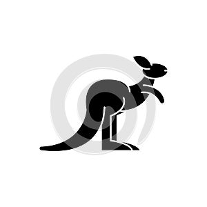 Herbivorous animals black icon concept. Herbivorous animals flat vector symbol, sign, illustration.