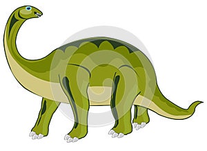 Herbivorous dinosaur on white background is insulated