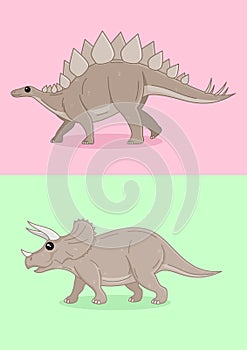 herbivorous type dinosaur vector illustration