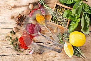 Herbs condiments and spices