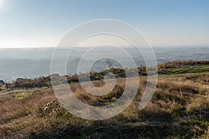 Evening in Serra do Socorro, seeing gradient mountains on the horizon, Torres Vedras PORTUGAL photo