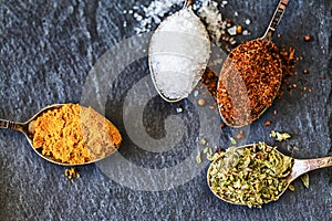Herbs and spices selection