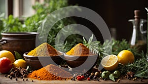 Herbs and spices selection and natural food additives