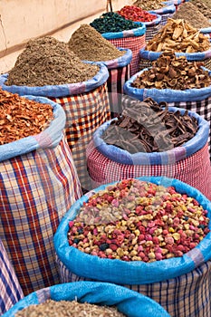 Herbs and spices in the souks of Marrakesh