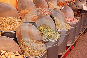 Herbs and spices in the souks of Marrakesh