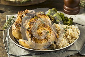 Herby Baked Cornish Game Hens