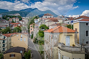 Herceg Novi old street and ,edieval walls