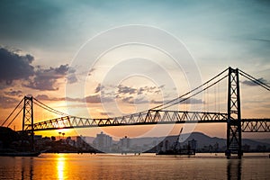 Hercilio Luz at Sunset