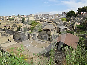 Herculaneum or Ercolano an ancient Roman town.Italy.