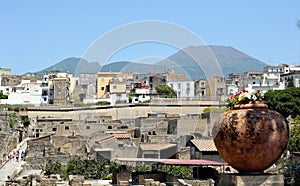 Herculaneum, modern Ercolano and Vesuvius