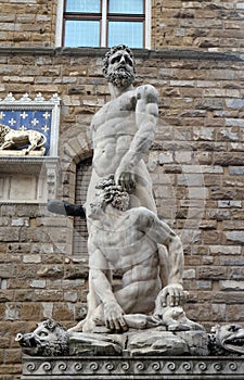 Hercules and Cacus statue in Piazza della Signoria in Florence