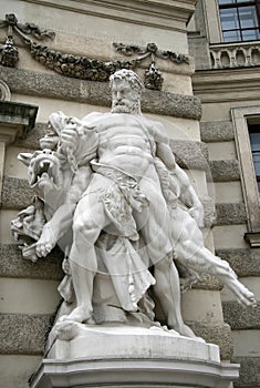 Hercules and Cerberus in Hofburg palace, Vienna, Austria photo