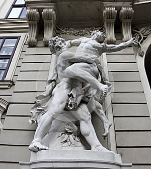 Hercules fighting Antaeus