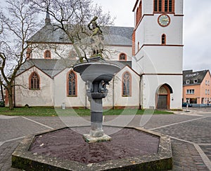 Hercules Fountain in front of St. Anthony Church (St. Antonius Kirche) - Trier, Germany