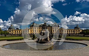 Hercules Fountain with a view of the Royal Palace Drottningholm