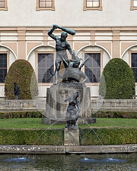 The Hercules Fountain in Wallenstein Garden, Prague