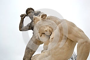 Hercules and Minotaur statue in Tuileries garden