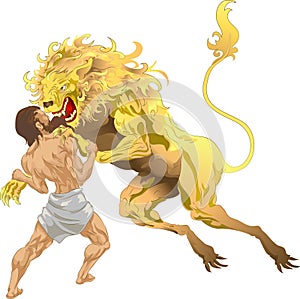 Hercules and the Nemean Lion