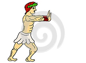 Hercules pushing a wall