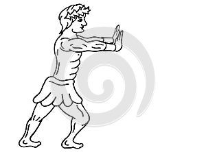 Hercules pushing a wall