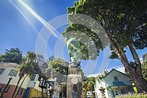 Hercules Sculpture of Portmeirion in North Wales, UK