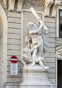 Hercules slaying Antaeus, Hofburg Palace, Vienna, Austria