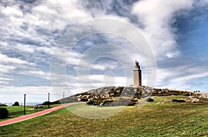 Hercules tower in La Coruna photo