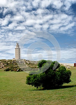 Hercules tower in La Coruna photo