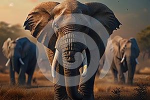 A herd of elephants.