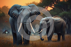 A herd of elephants.