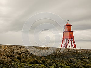 Herd Groyne Lighthouse in South Shields