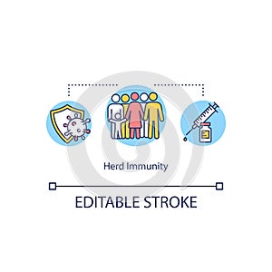 Herd immunity concept icon