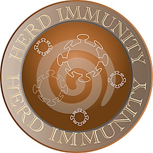 Herd Immunity Icon and Button