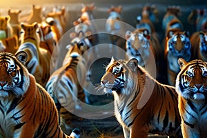 A herd of tigers.