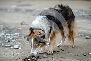 herding dog detecting prohibited food imports at border