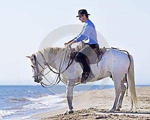 Herdsman on the beach