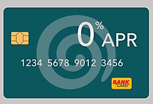Here is a 0% APR credit card photo
