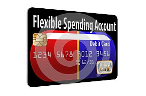 Here is a generic FSA debit card isolated on the background