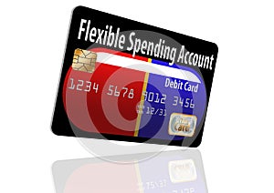 Here is a generic FSA debit card isolated on the background
