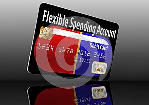 Here is a generic FSA debit card isolated on the background