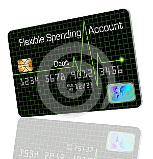 Here is a generic FSA debit card isolated on the background