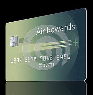 Here is a generic modern air rewards credit card.