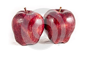Here we have two fresh red big apple`s